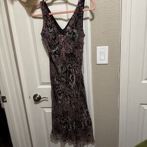 PAMELA BROWN VINTAGE SILK Purple Sleeveless Dress